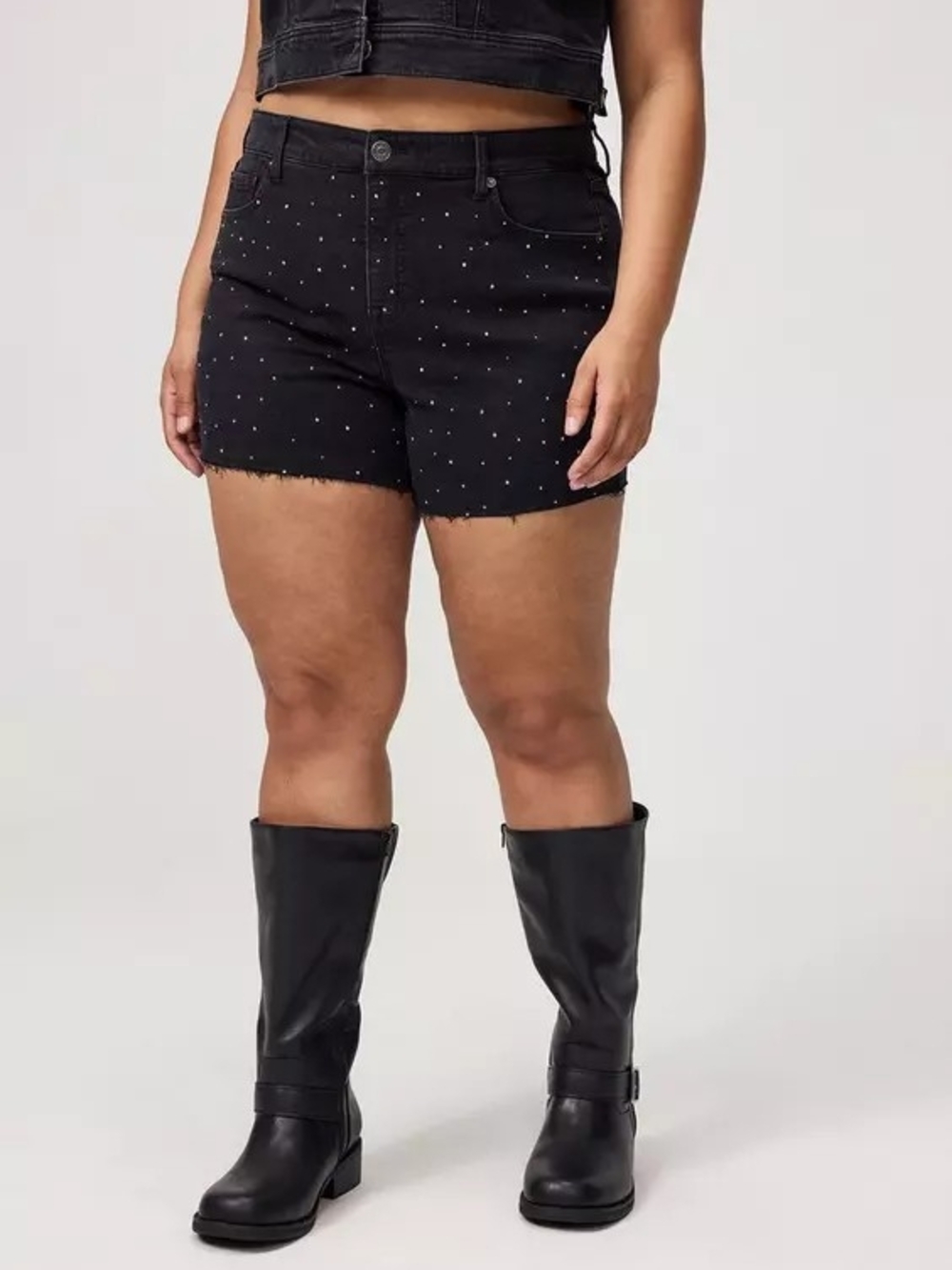 NWT TORRID SIZE 14 Perfect High-Rise 5" Shorts~Vintage black